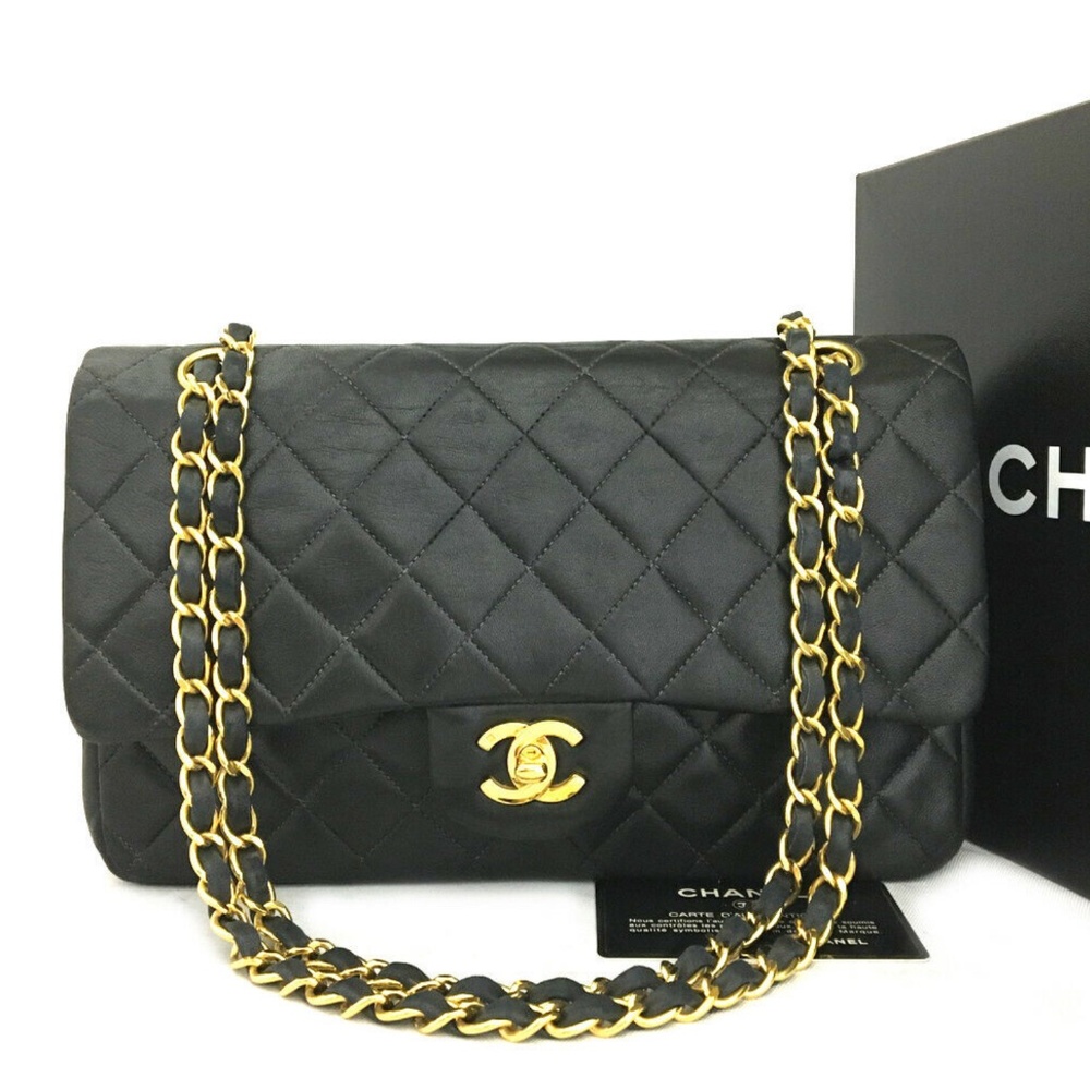CHANEL Classic Medium Double Flap/Gold Hardware